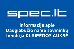 Daugiabučio namo savininkų bendrija KLAIPĖDOS AUKSĖ | spec.lt