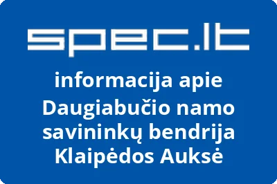Daugiabučio namo savininkų bendrija KLAIPĖDOS AUKSĖ