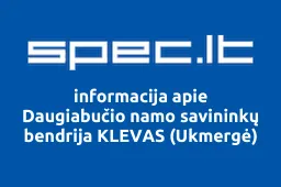 Daugiabučio namo savininkų bendrija KLEVAS (Ukmergė) | spec.lt