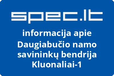 Daugiabučio namo savininkų bendrija Kluonaliai 1 | spec.lt