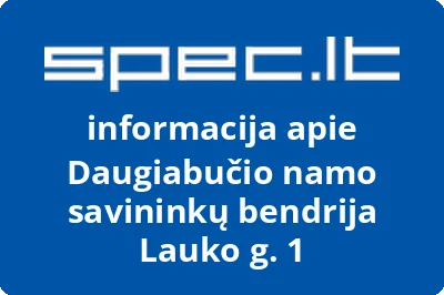 Daugiabučio namo savininkų bendrija Lauko g. 1 | spec.lt