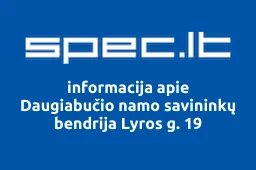 Daugiabučio namo savininkų bendrija Lyros g. 19 | spec.lt
