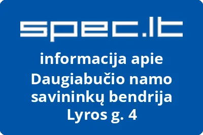 Daugiabučio namo savininkų bendrija Lyros g. 4 | spec.lt