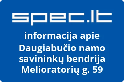 Daugiabučio namo savininkų bendrija Melioratorių g. 59 | spec.lt
