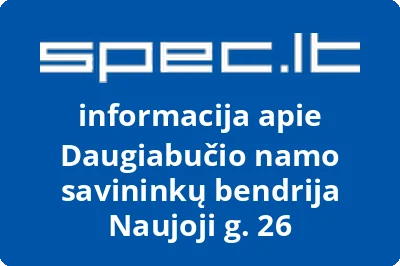 Daugiabučio namo savininkų bendrija Naujoji g. 26 | spec.lt
