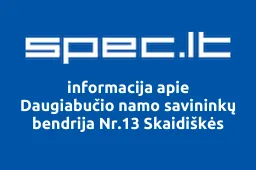 Daugiabučio namo savininkų bendrija Nr.13 Skaidiškės | spec.lt