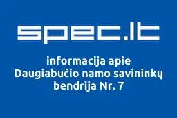 Daugiabučio namo savininkų bendrija Nr. 7 | spec.lt