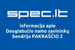 Daugiabučio namo savininkų bendrija PAKRAŠČIO 2 | spec.lt