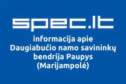 Daugiabučio namo savininkų bendrija Paupys (Marijampolė) | spec.lt