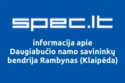 Daugiabučio namo savininkų bendrija Rambynas (Klaipėda) | spec.lt