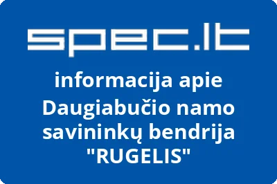 Daugiabučio namo savininkų bendrija RUGELIS | spec.lt