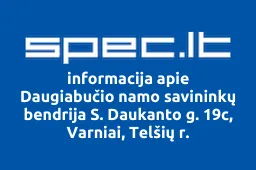 Daugiabučio namo savininkų bendrija S. Daukanto g. 19c, Varniai, Telšių r. | spec.lt