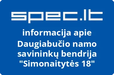 Daugiabučio namo savininkų bendrija Simonaitytės 18 | spec.lt