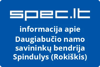 Daugiabučio namo savininkų bendrija Spindulys (Rokiškis) | spec.lt