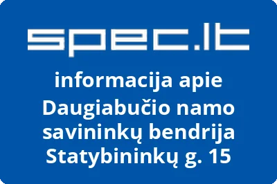 Daugiabučio namo savininkų bendrija Statybininkų g. 15 | spec.lt