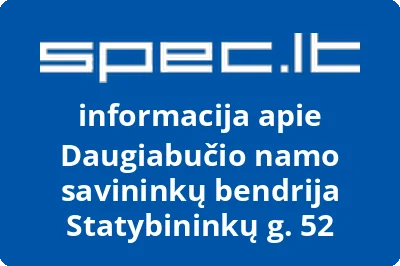 Daugiabučio namo savininkų bendrija Statybininkų g. 52 | spec.lt