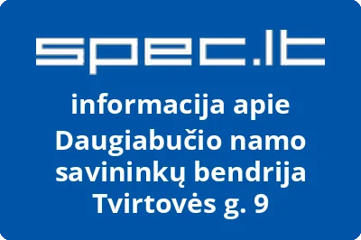 Daugiabučio namo savininkų bendrija Tvirtovės g. 9 | spec.lt