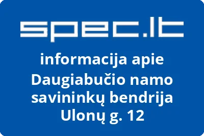 Daugiabučio namo savininkų bendrija Ulonų g. 12 | spec.lt