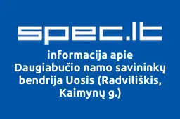 Daugiabučio namo savininkų bendrija Uosis (Radviliškis, Kaimynų g.) | spec.lt