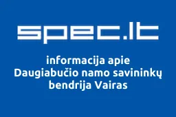 Daugiabučio namo savininkų bendrija Vairas | spec.lt