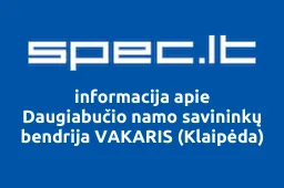 Daugiabučio namo savininkų bendrija VAKARIS (Klaipėda) | spec.lt