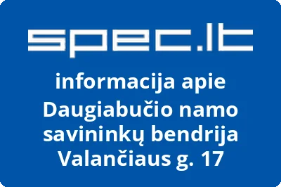 Daugiabučio namo savininkų bendrija Valančiaus g. 17 | spec.lt