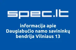 Daugiabučio namo savininkų bendrija Vilniaus 13 | spec.lt