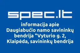Daugiabučio namo savininkų bendrija "Vyturio g. 2, Klaipėda, savininkų bendrija | spec.lt