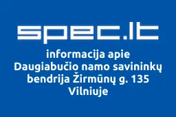 Daugiabučio namo savininkų bendrija Žirmūnų g. 135 Vilniuje | spec.lt