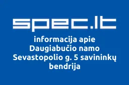 Daugiabučio namo Sevastopolio g. 5 savininkų bendrija | spec.lt