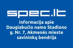 Daugiabučio namo Stadiono g. Nr. 7, Akmenės mieste savininkų bendrija | spec.lt