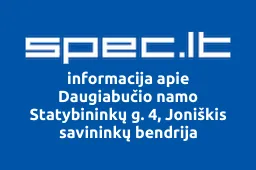 Daugiabučio namo Statybininkų g. 4, Joniškis savininkų bendrija | spec.lt