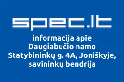 Daugiabučio namo Statybininkų g. 4A, Joniškyje, savininkų bendrija | spec.lt
