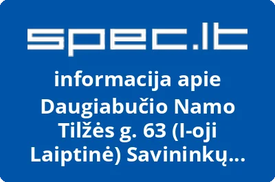 Daugiabučio Namo Tilžės g. 63 (I-oji Laiptinė) Savininkų Bendrija