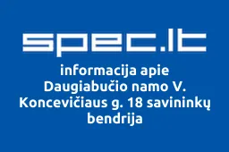 Daugiabučio namo V. Koncevičiaus g. 18 savininkų bendrija | spec.lt
