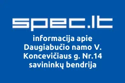Daugiabučio namo V. Koncevičiaus g. Nr.14 savininkų bendrija | spec.lt