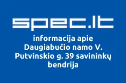 Daugiabučio namo V. Putvinskio g. 39 savininkų bendrija | spec.lt