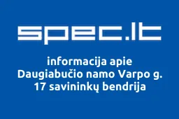 Daugiabučio namo Varpo g. 17 savininkų bendrija | spec.lt