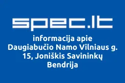 Daugiabučio Namo Vilniaus g. 15, Joniškis Savininkų Bendrija | spec.lt