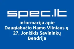 Daugiabučio Namo Vilniaus g. 27, Joniškis Savininkų Bendrija | spec.lt