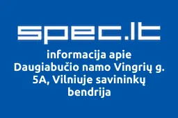 Daugiabučio namo Vingrių g. 5A, Vilniuje savininkų bendrija | spec.lt