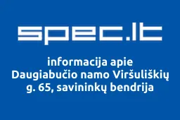 Daugiabučio namo Viršuliškių g. 65, savininkų bendrija | spec.lt