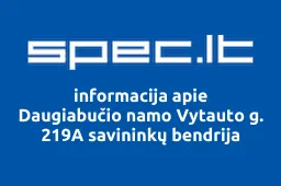Daugiabučio namo Vytauto g. 219A savininkų bendrija | spec.lt