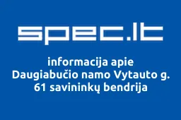 Daugiabučio namo Vytauto g. 61 savininkų bendrija | spec.lt