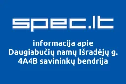 Daugiabučių namų Išradėjų g. 4A4B savininkų bendrija | spec.lt