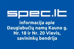 Daugiabučių namų Kauno g. Nr. 18 ir Nr. 20 Vievis, savininkų bendrija | spec.lt