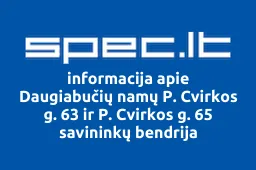 Daugiabučių namų P. Cvirkos g. 63 ir P. Cvirkos g. 65 savininkų bendrija | spec.lt