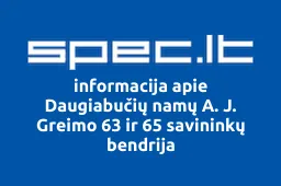 Daugiabučių namų P. Cvirkos g. 63 ir P. Cvirkos g. 65 savininkų bendrija | spec.lt