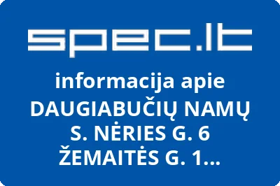 DAUGIABUČIŲ NAMŲ S. NĖRIES G. 6 ŽEMAITĖS G. 1 PALANGOJE SAVININKŲ BENDRIJA | spec.lt