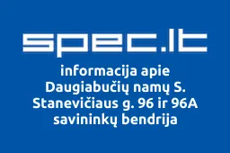 Daugiabučių namų S. Stanevičiaus g. 96 ir 96A savininkų bendrija | spec.lt